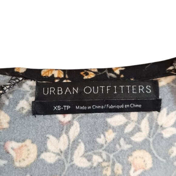 Urban Outfitters Julia Ditsy Floral Short Sleeve Tiered Mini Dress Women's XS - Picture 9 of 9